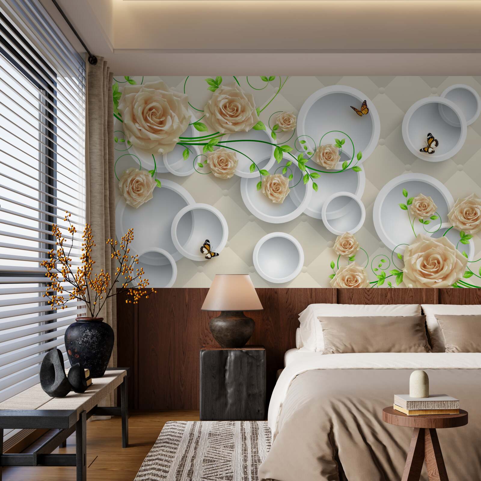 Фотошпалери кола з рожевим візерунком