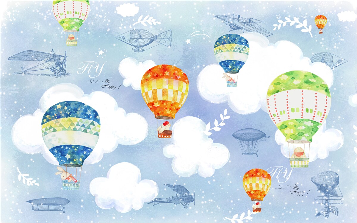 Фотошпалери кольорові повітряні кульки
