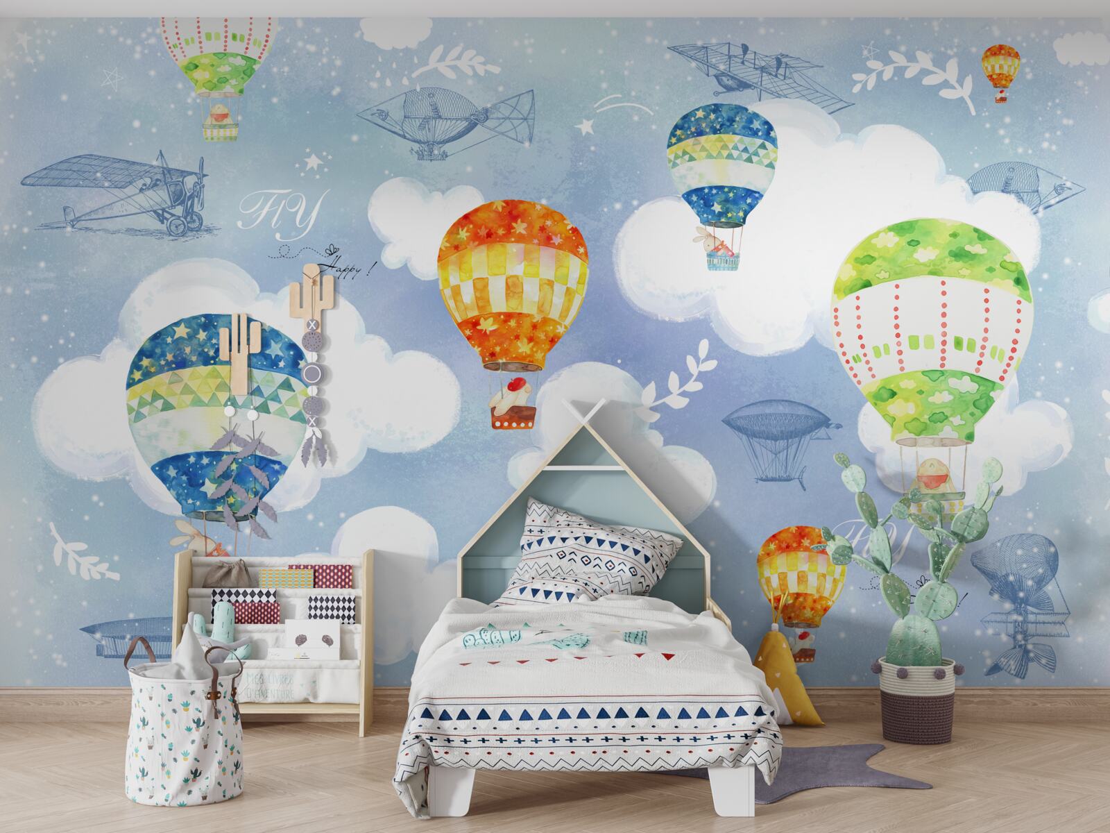 Фотошпалери кольорові повітряні кульки