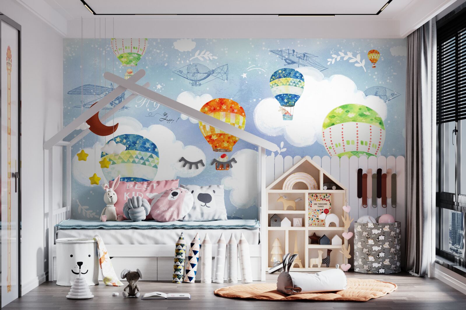 Фотошпалери кольорові повітряні кульки