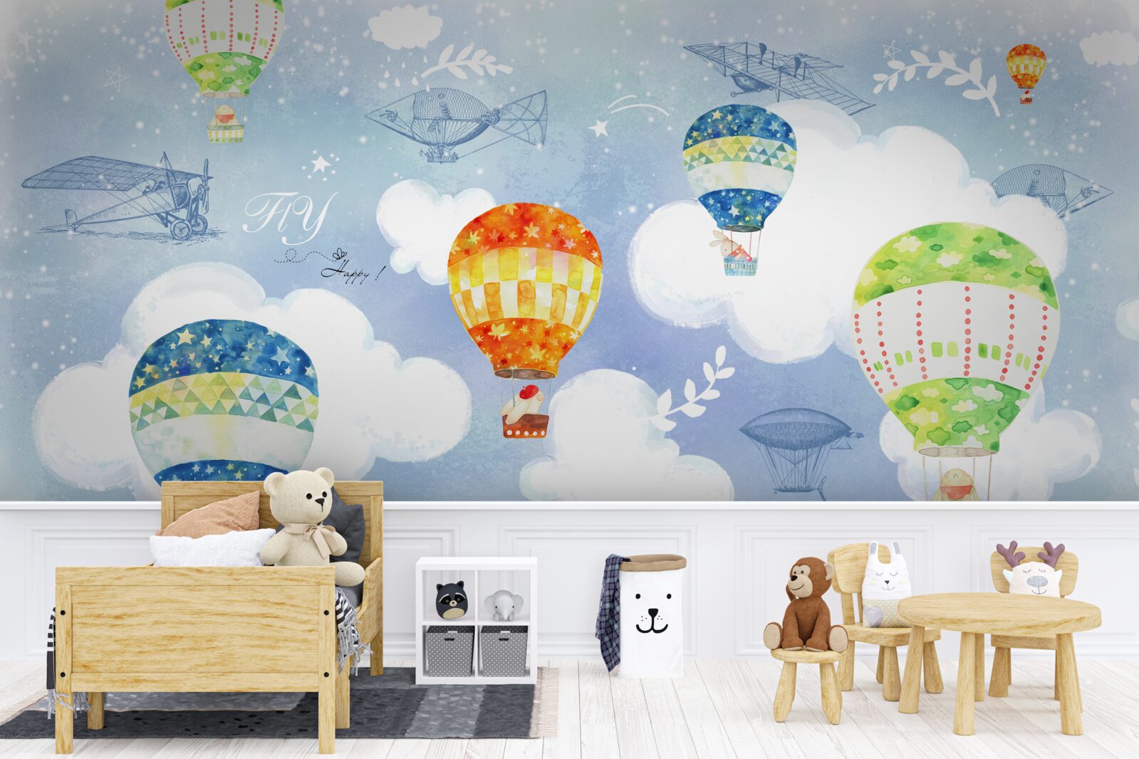 Фотошпалери кольорові повітряні кульки