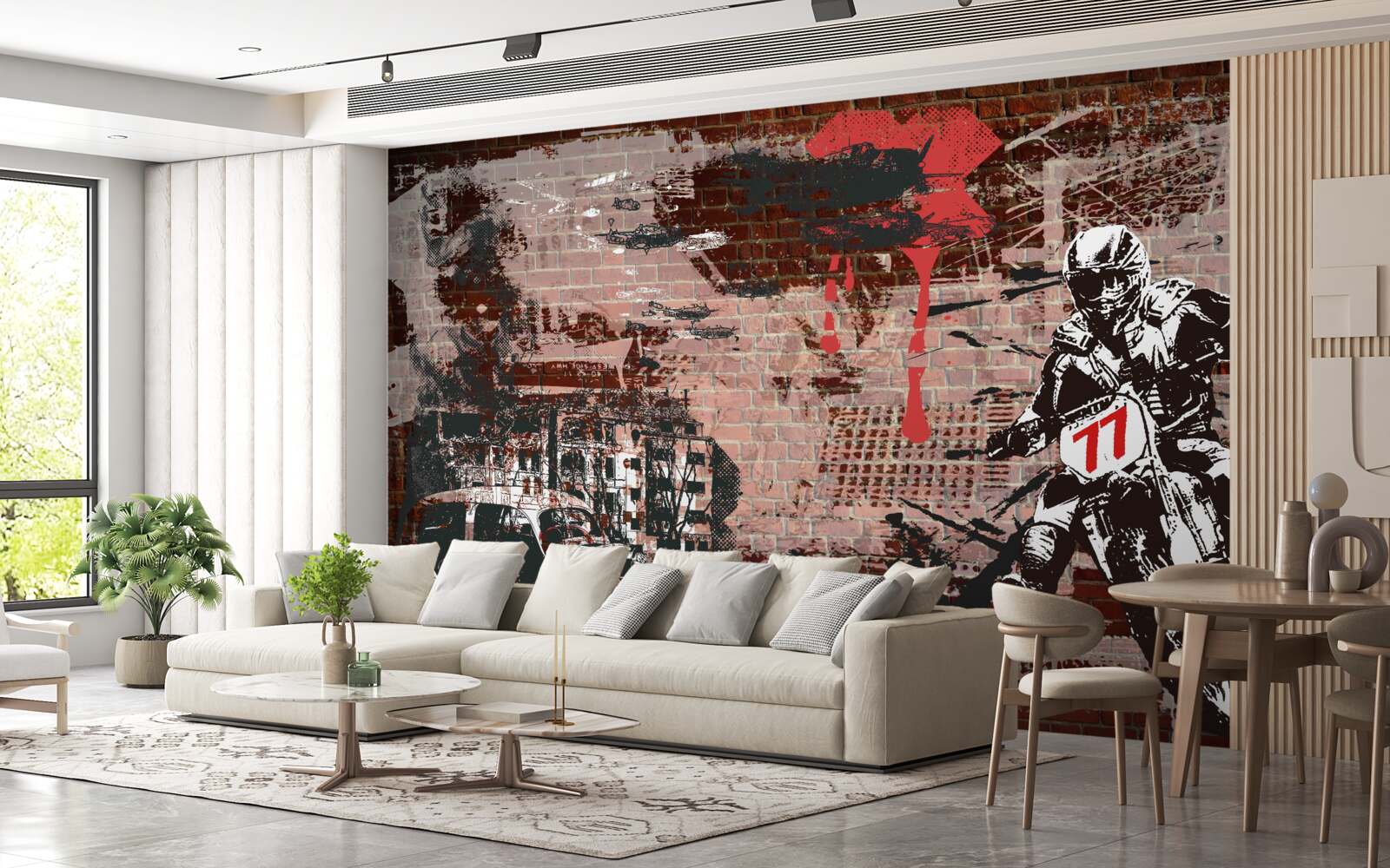 Фотошпалери велосипедист на мотоциклі