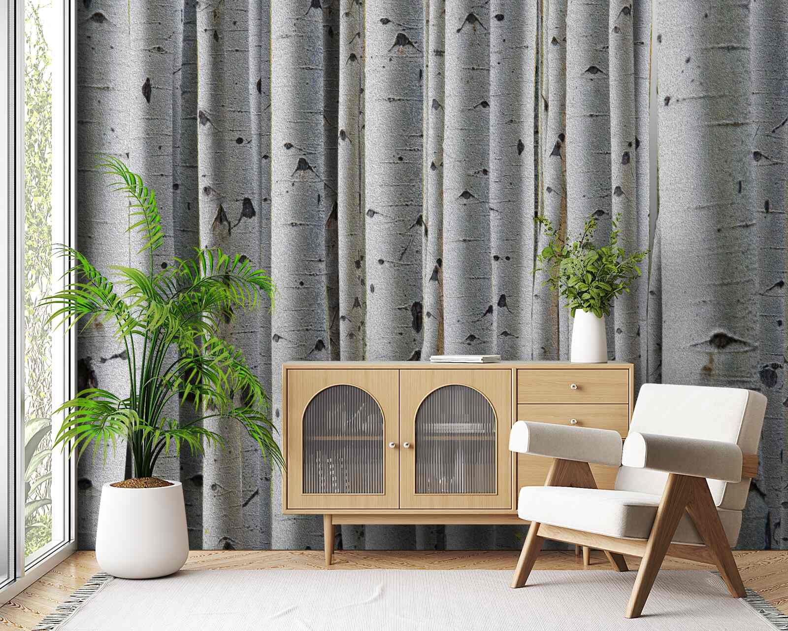 Фотошпалери березовий ліс