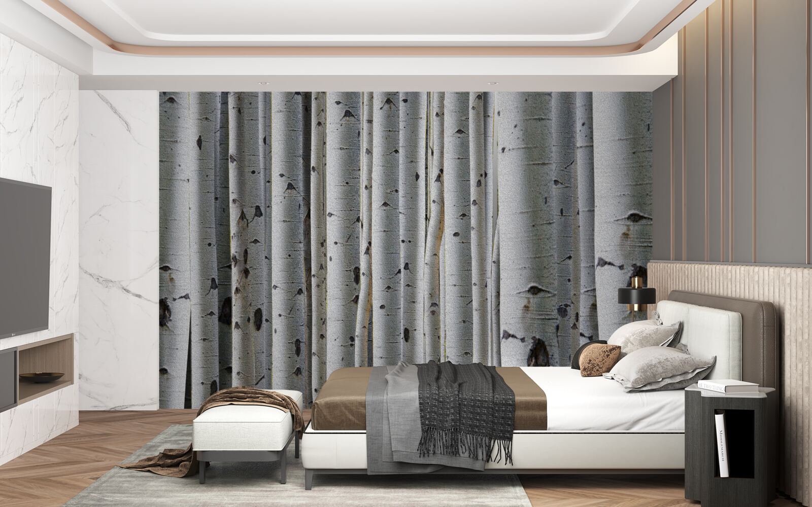 Фотошпалери березовий ліс