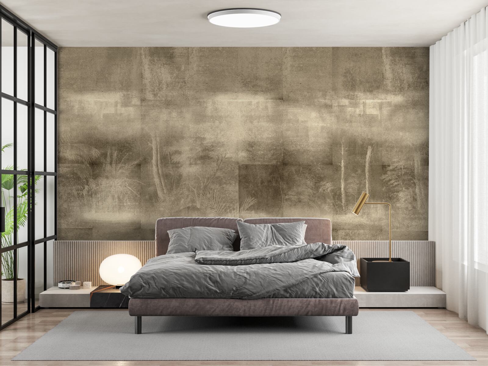 Фотошпалери нічний дощ кольору сепії