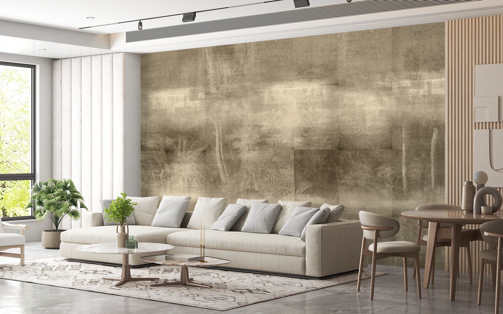 Фотошпалери нічний дощ кольору сепії