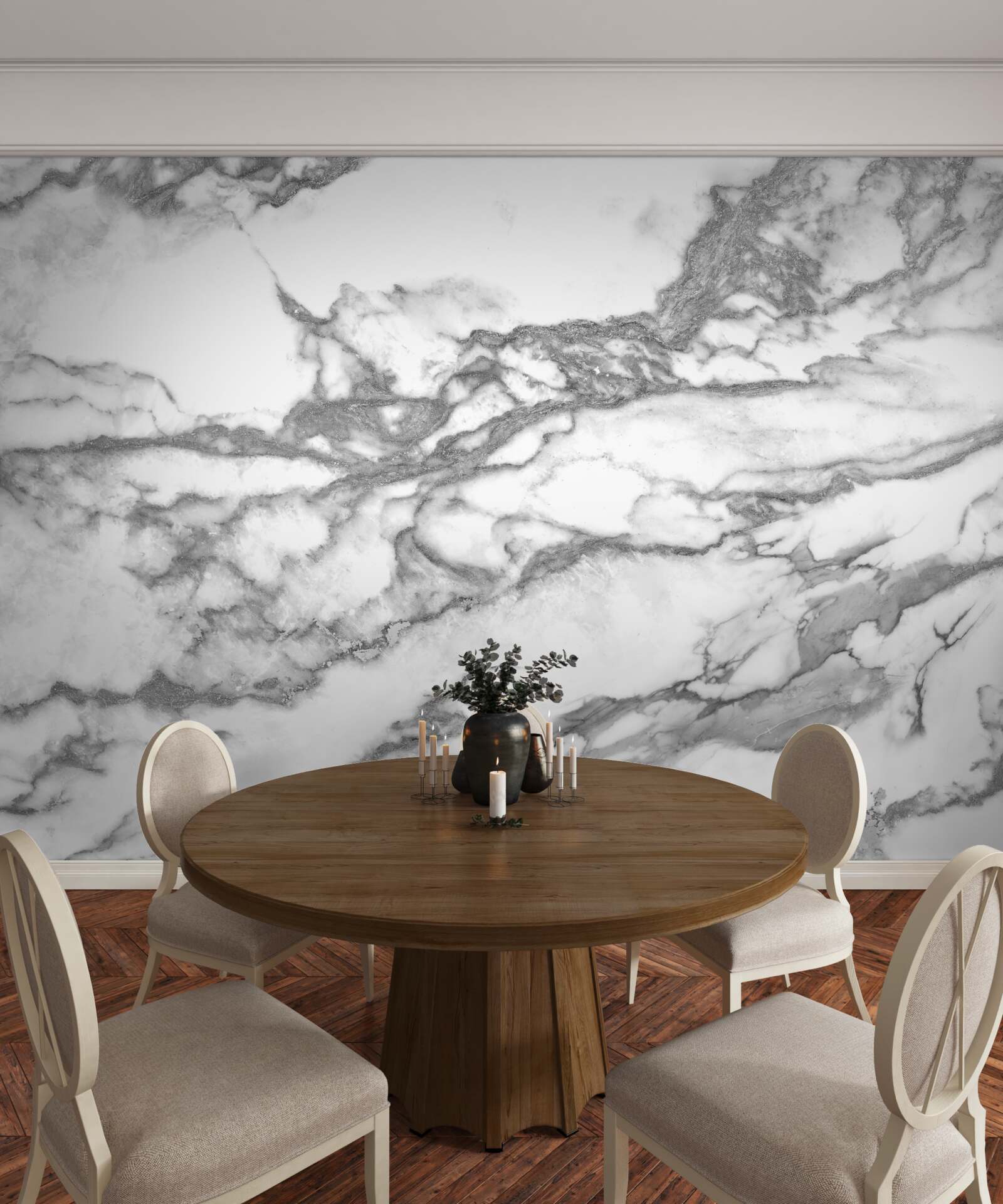 Фотошпалери сірий мармур з частинками пилу