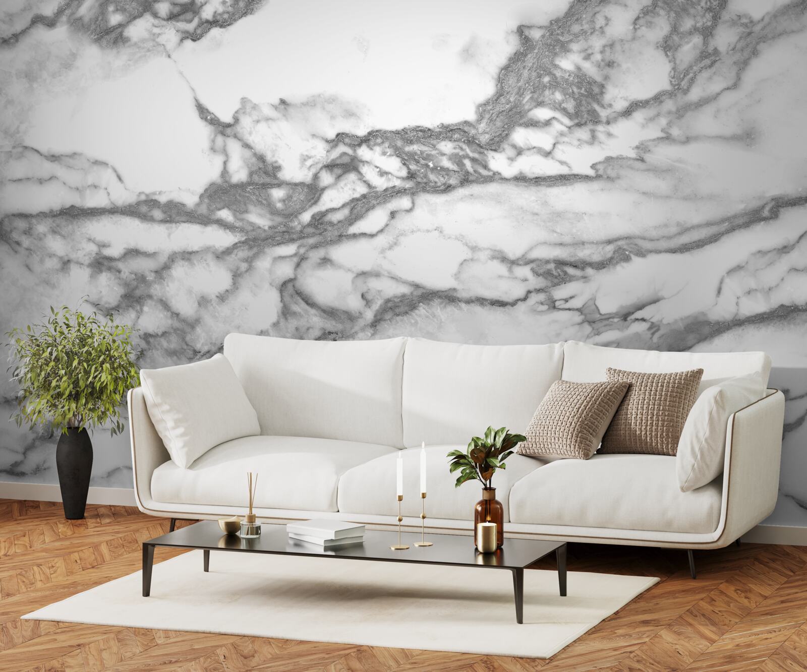 Фотошпалери сірий мармур з частинками пилу