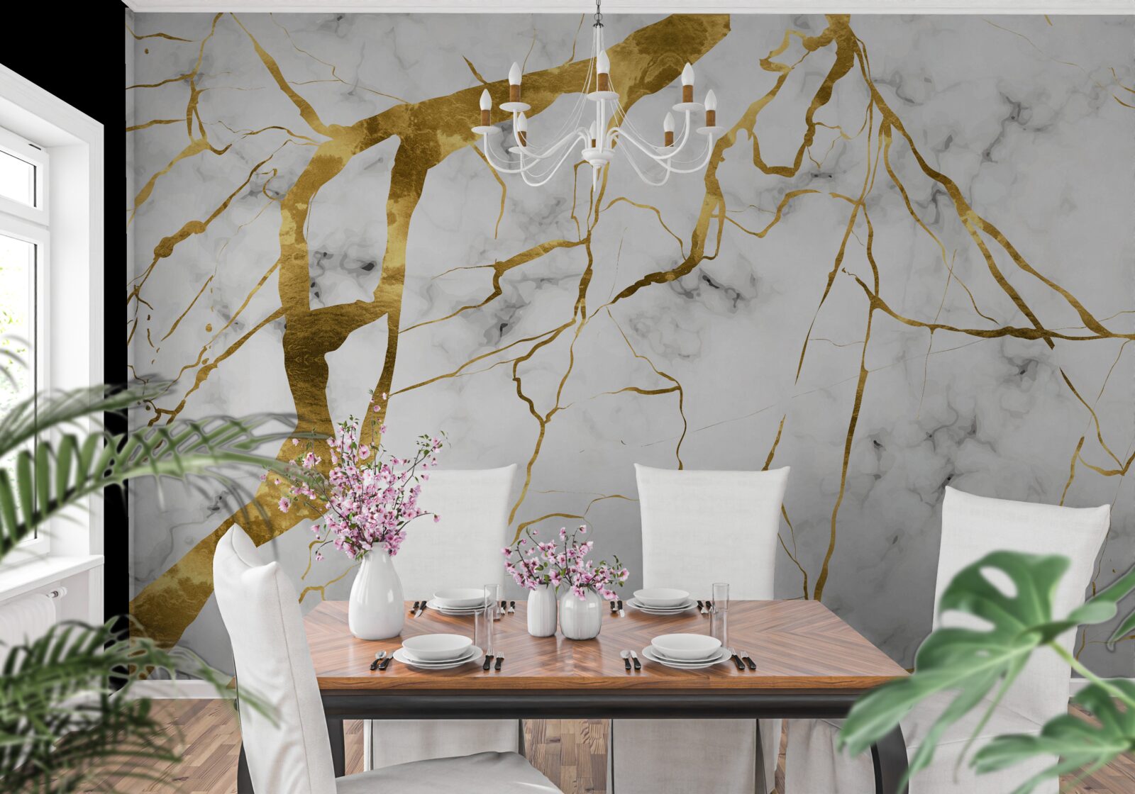 Фотошпалери нічне небо осяяне блискавками