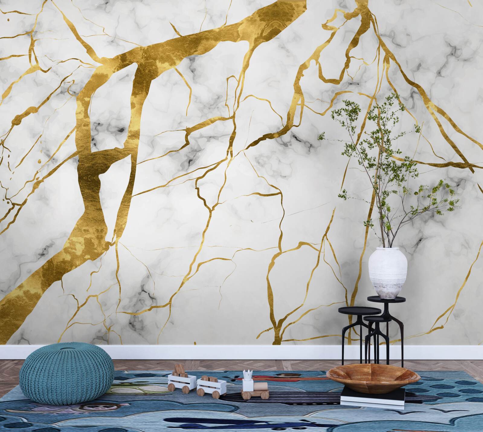 Фотошпалери нічне небо осяяне блискавками