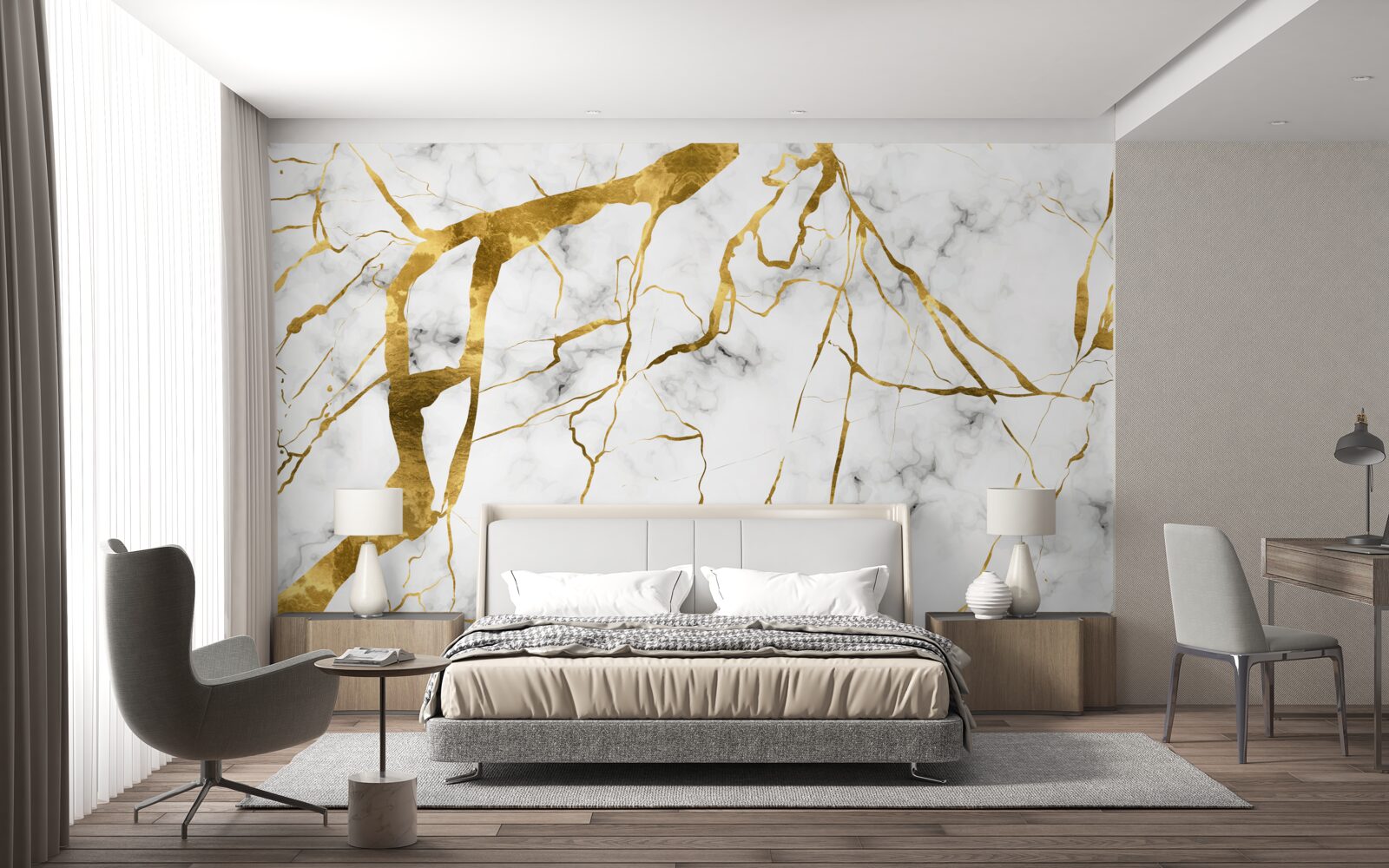 Фотошпалери нічне небо осяяне блискавками