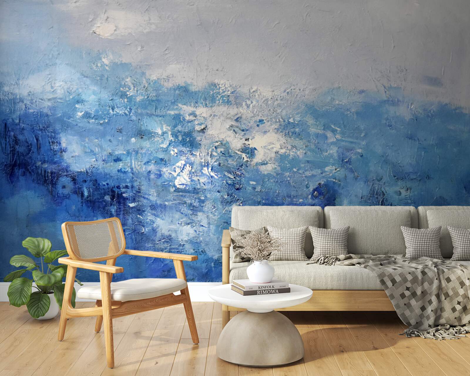 Фотошпалери нічний дощ у лісі