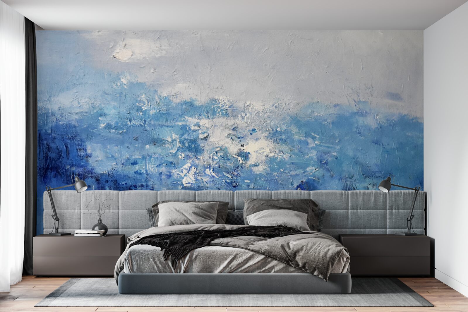 Фотошпалери нічний дощ у лісі