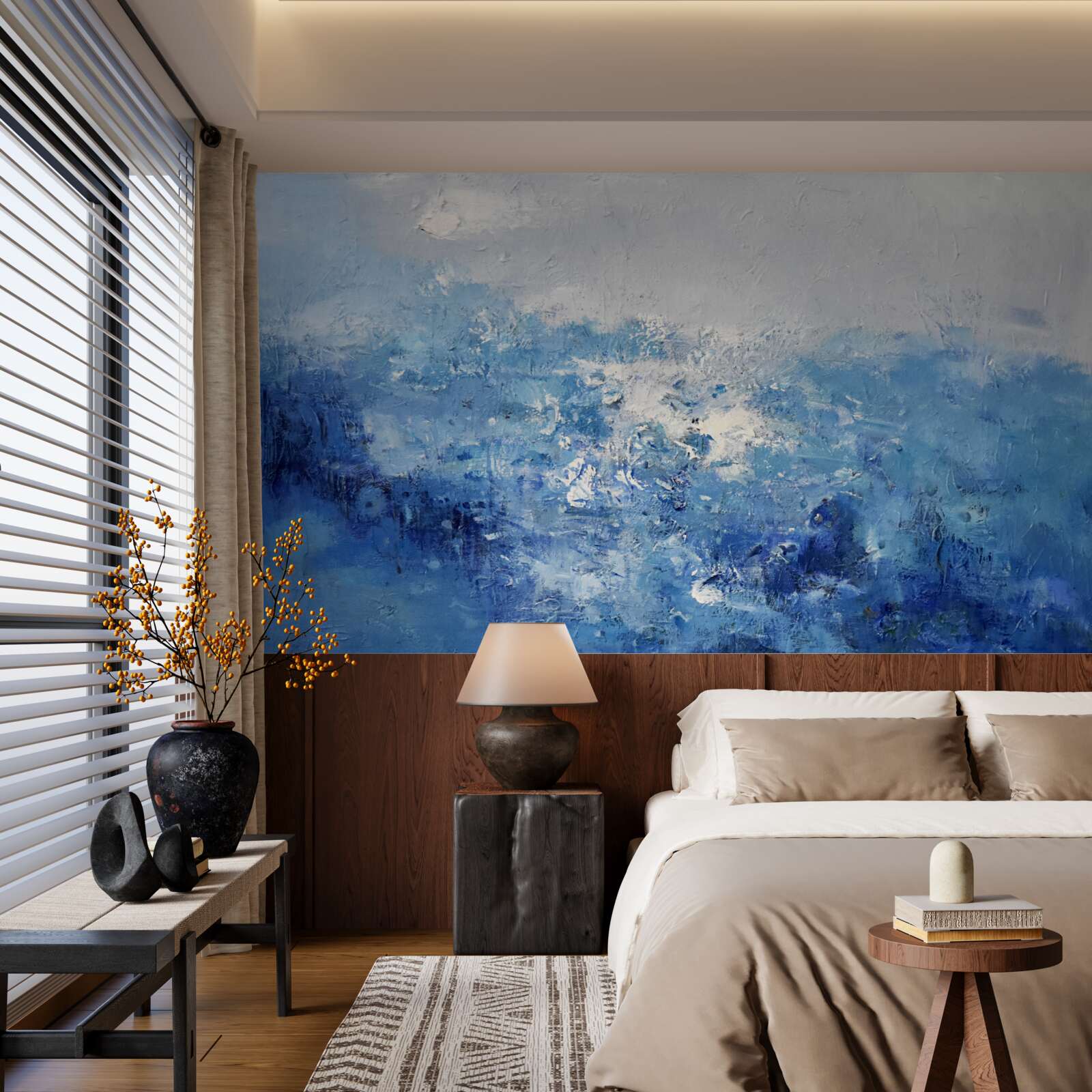 Фотошпалери нічний дощ у лісі