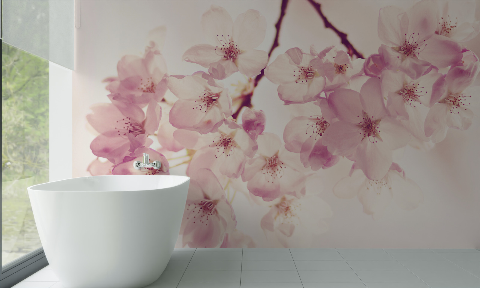 Фотошпалери цвітіння дикої вишні, сповнене ніжності