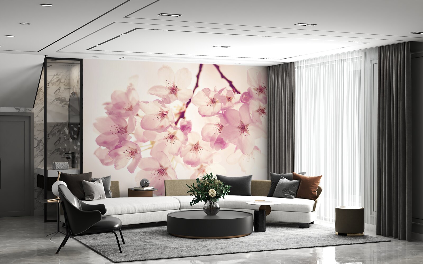 Фотошпалери цвітіння дикої вишні, сповнене ніжності