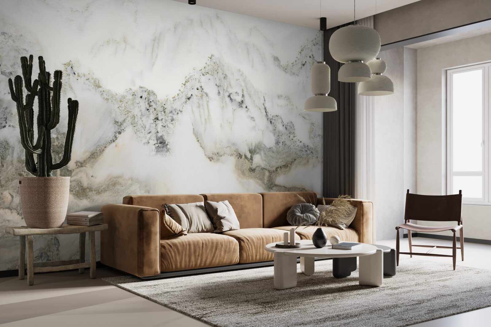 Фотошпалери дощ у японському саду