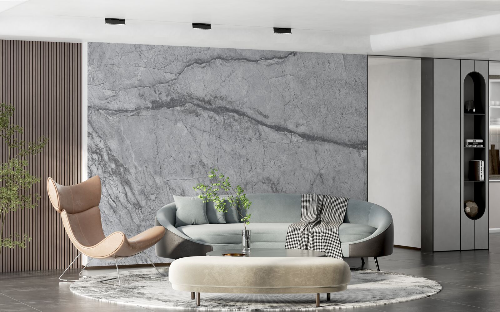 Фотошпалери сірий мармур