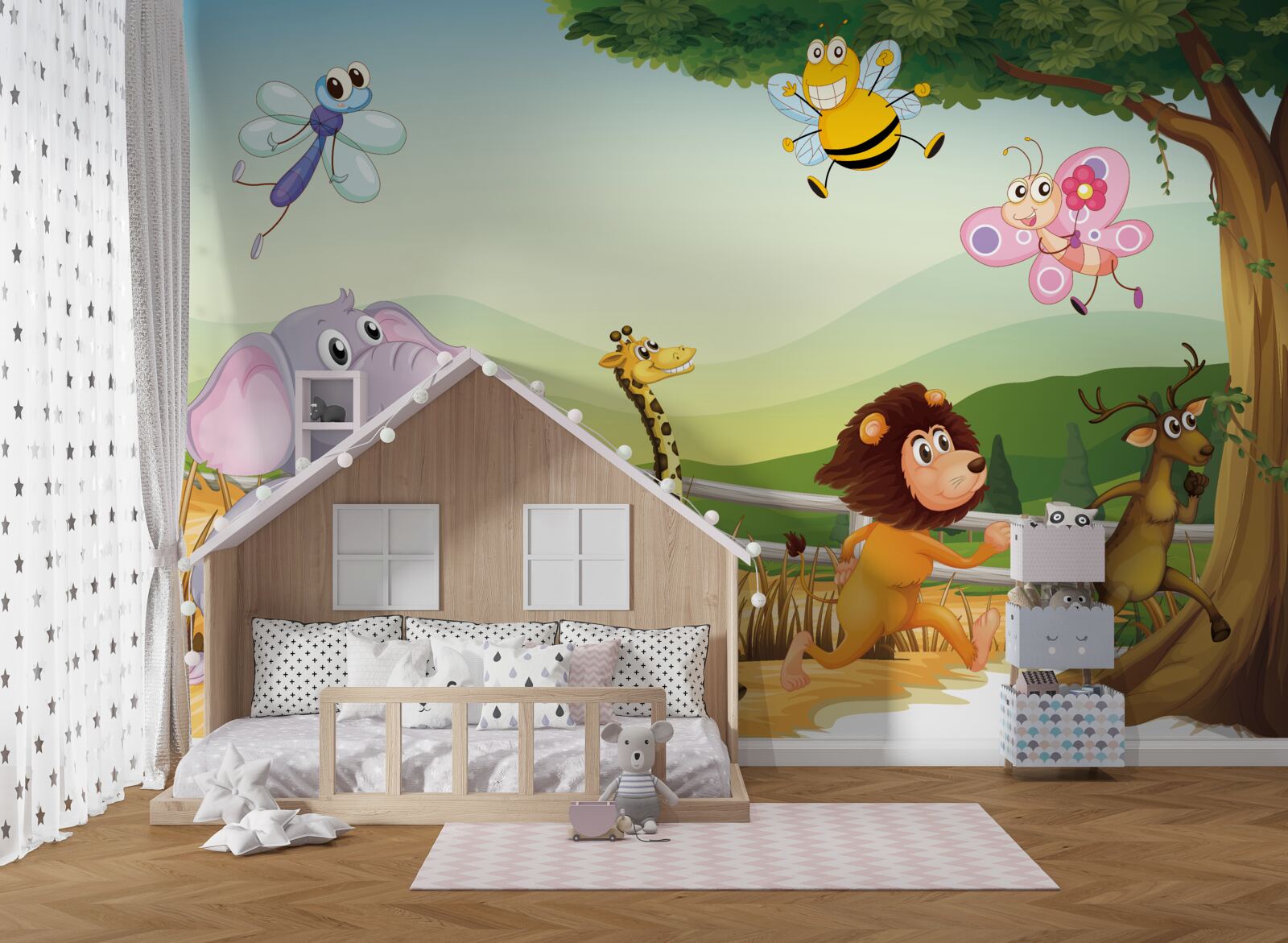 Фотошпалери тварини, що бігають по полю