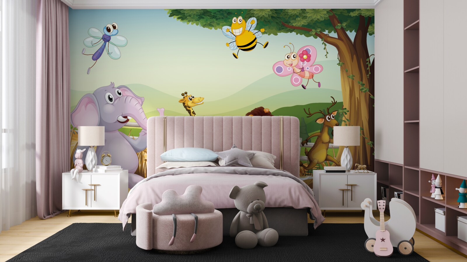 Фотошпалери тварини, що бігають по полю