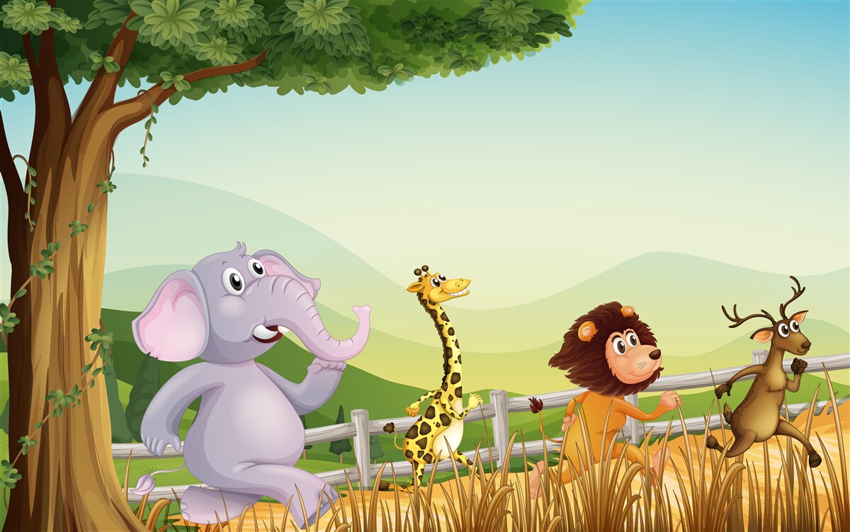 Фотошпалери дитячі тварини в русі