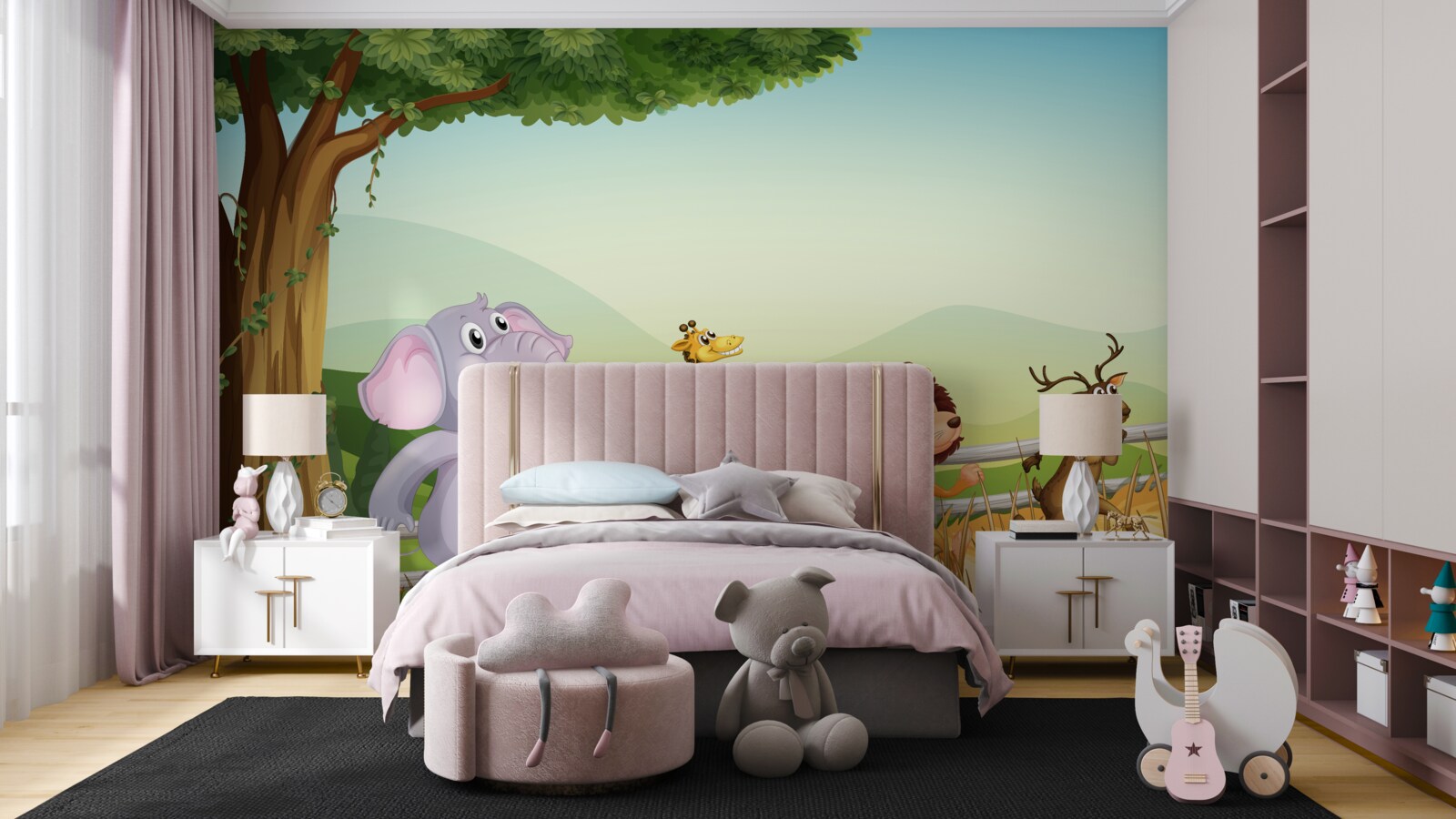 Фотошпалери дитячі тварини в русі