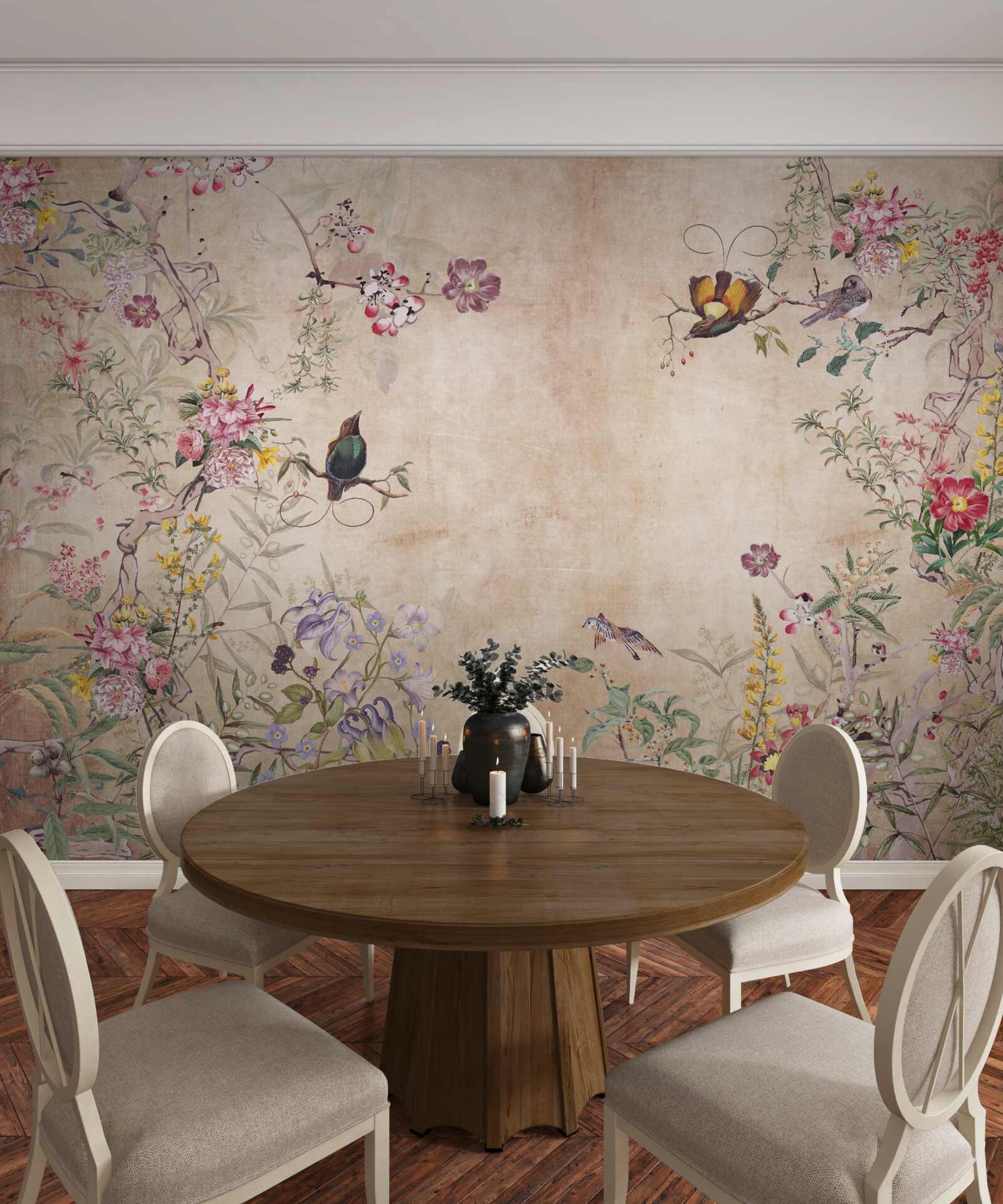 Фотошпалери птахи на квітучих гілках