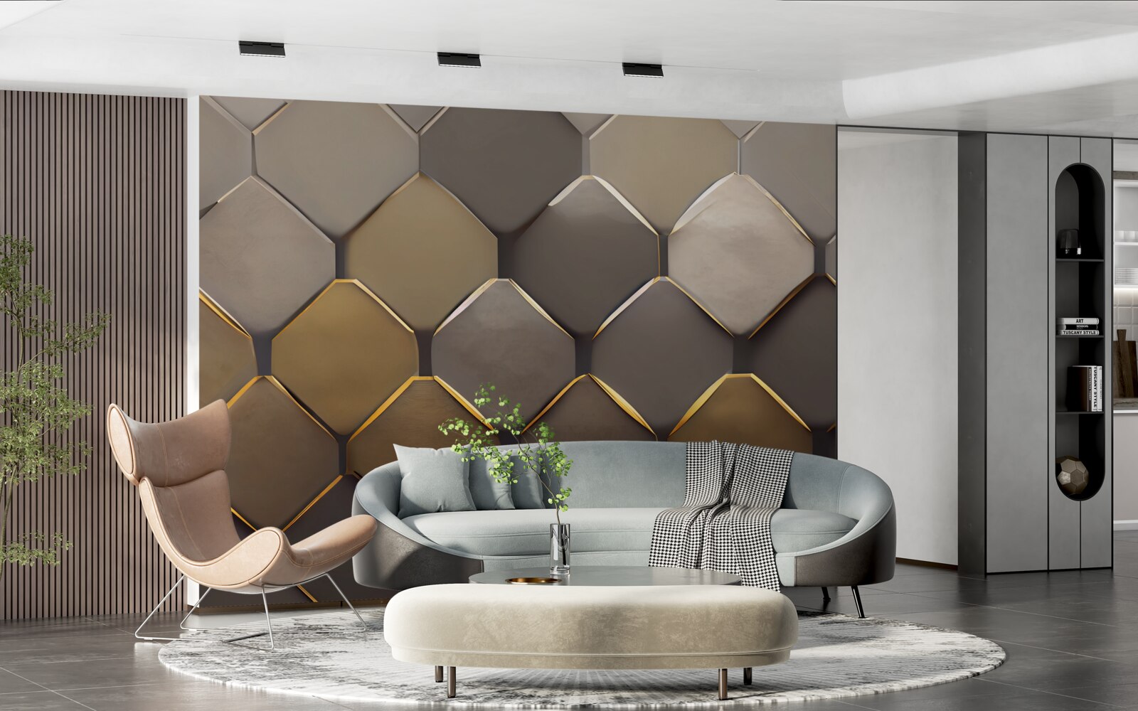 Фотошпалери металеві квадрати