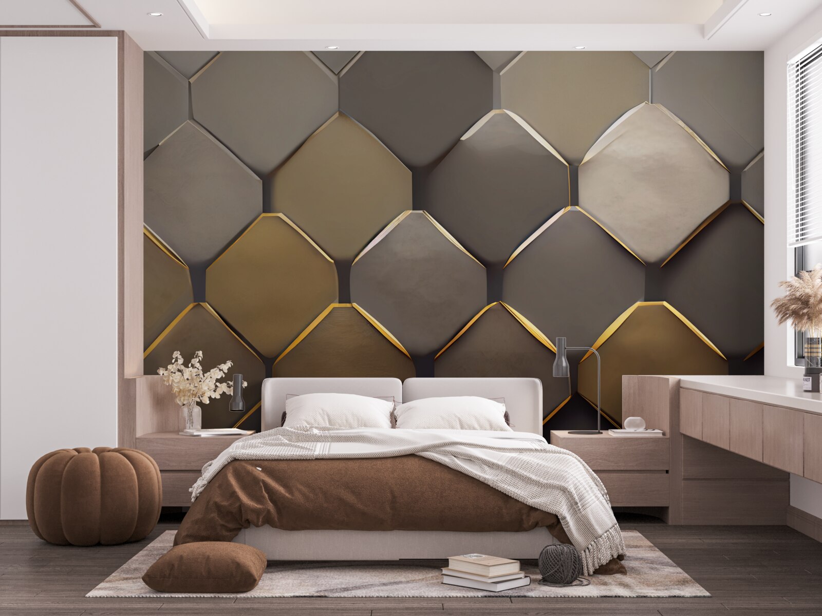 Фотошпалери металеві квадрати