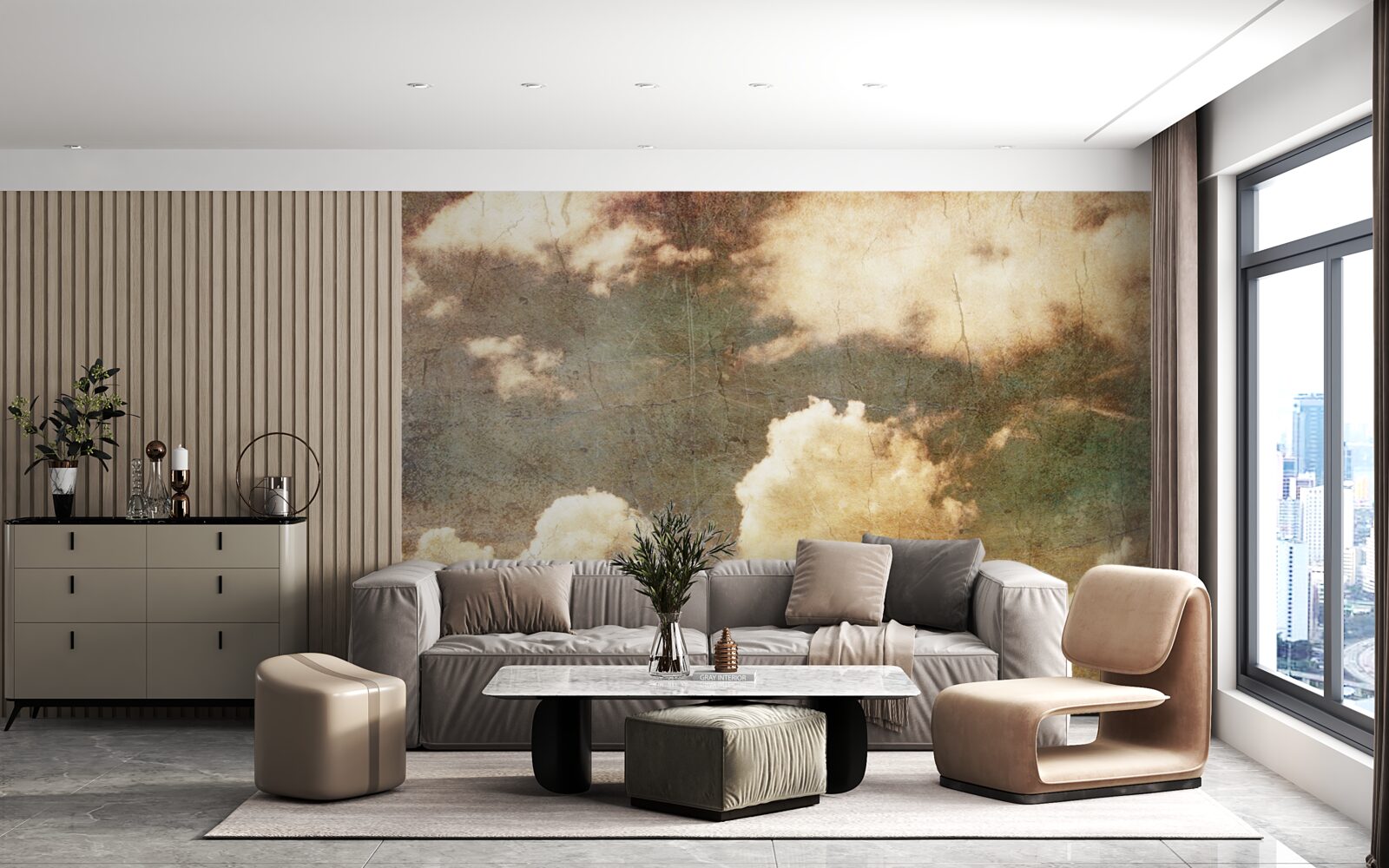 Фотошпалери хмари, повні осіннього дощу