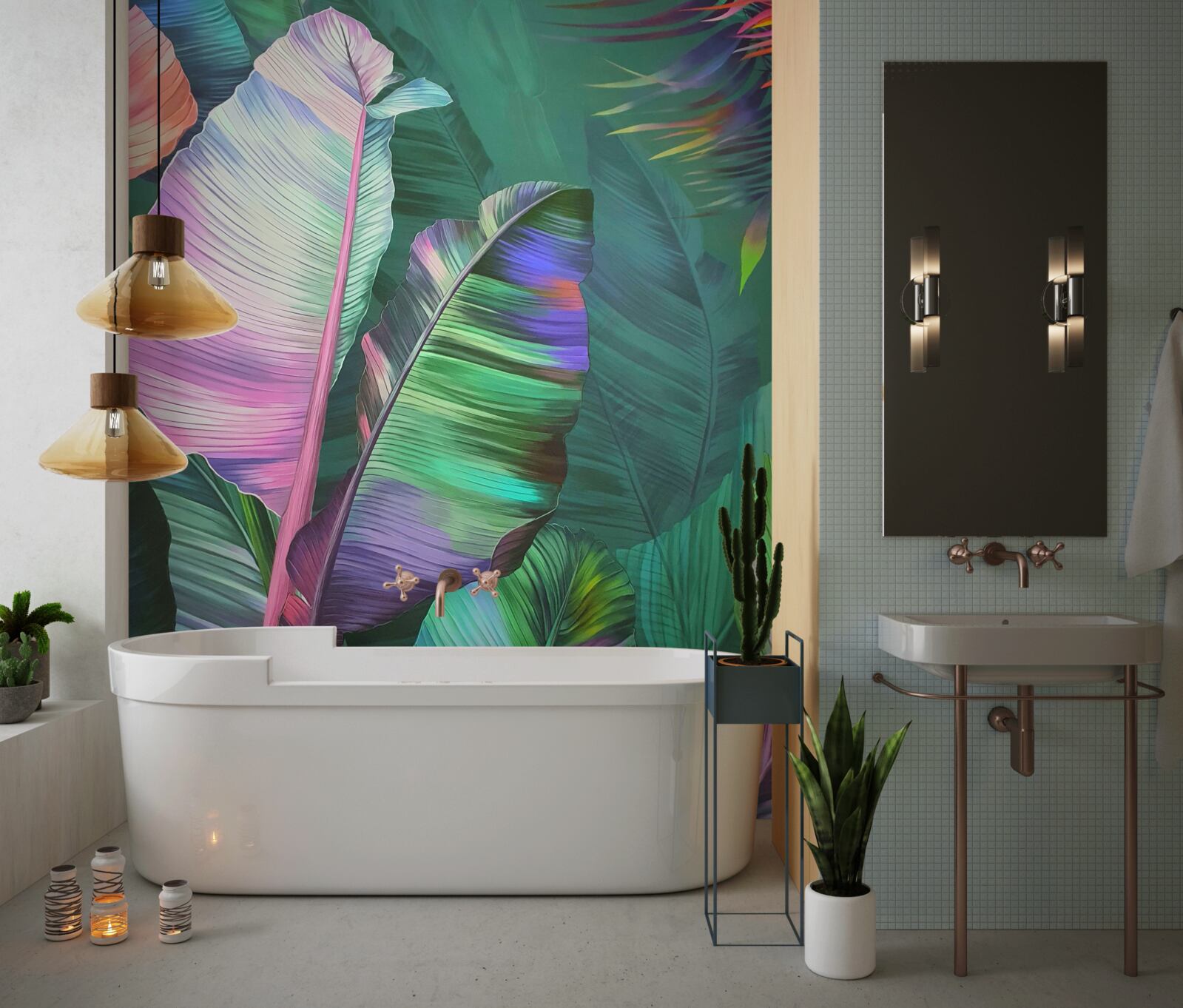 Фотошпалери великі насичені листя