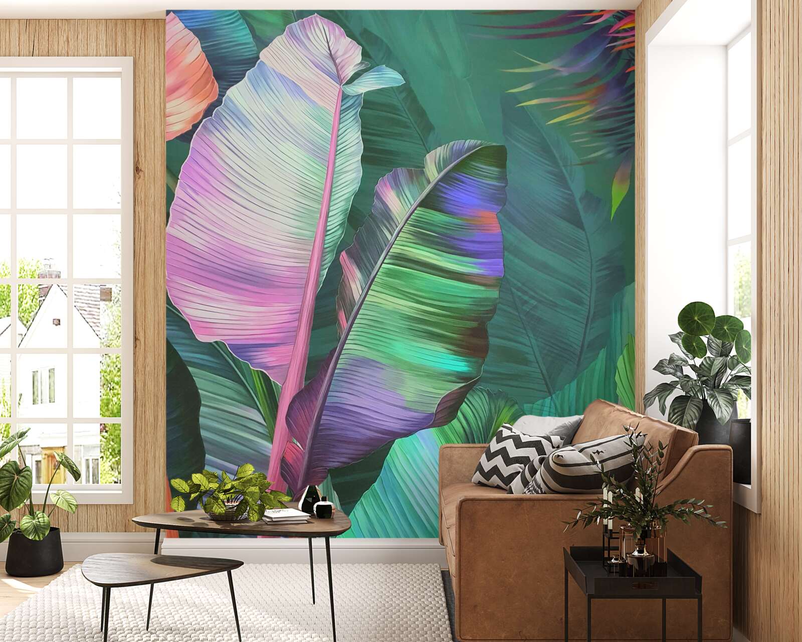 Фотошпалери великі насичені листя