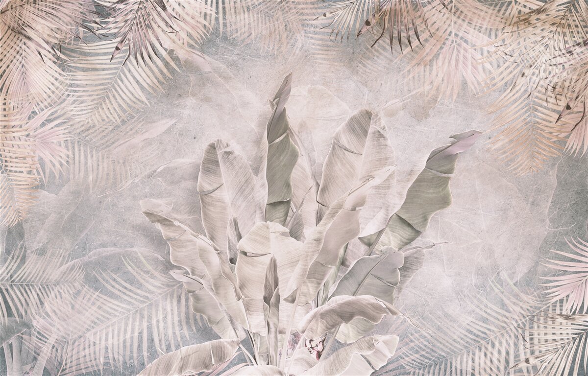 Фотошпалери тропічна композиція листя