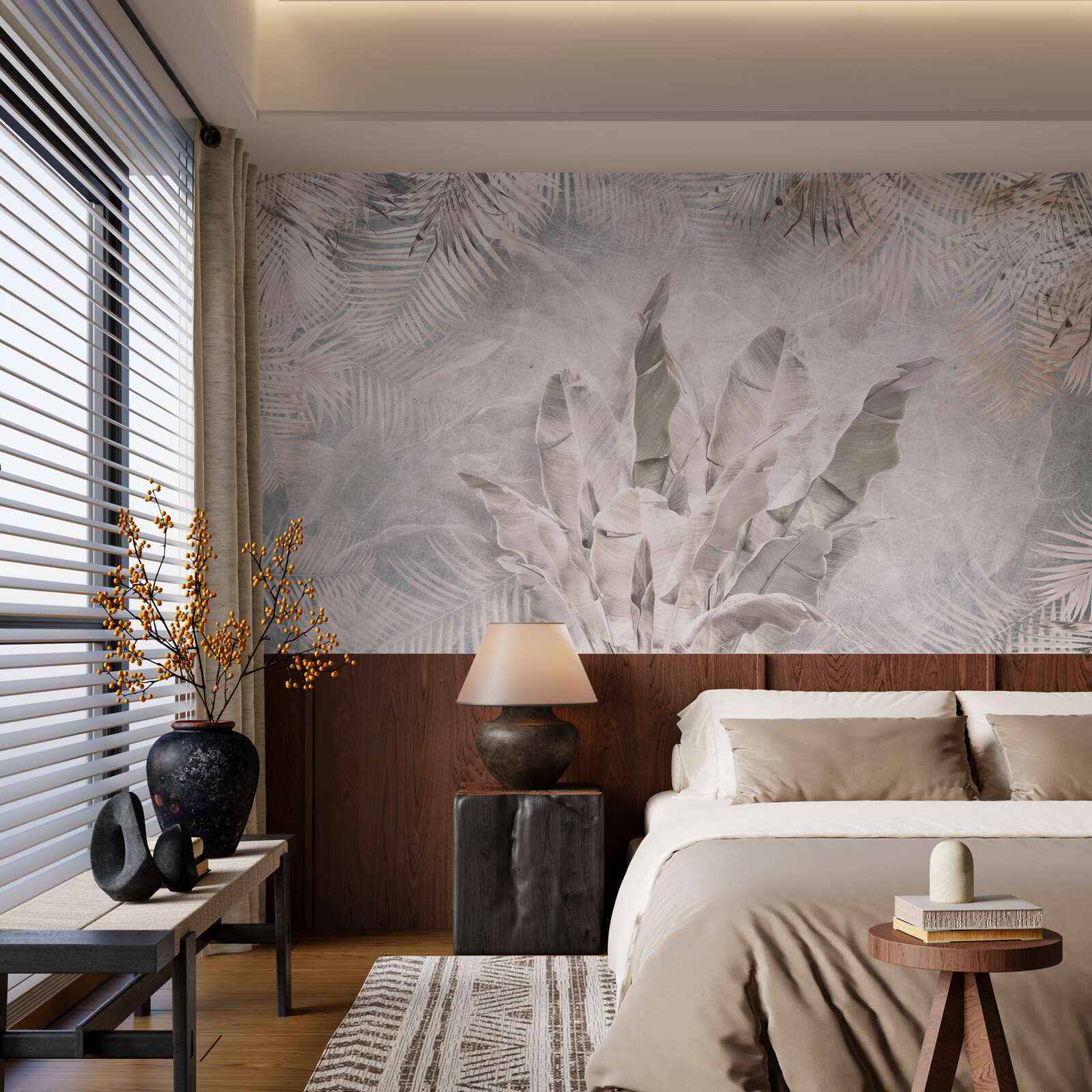 Фотошпалери тропічна композиція листя