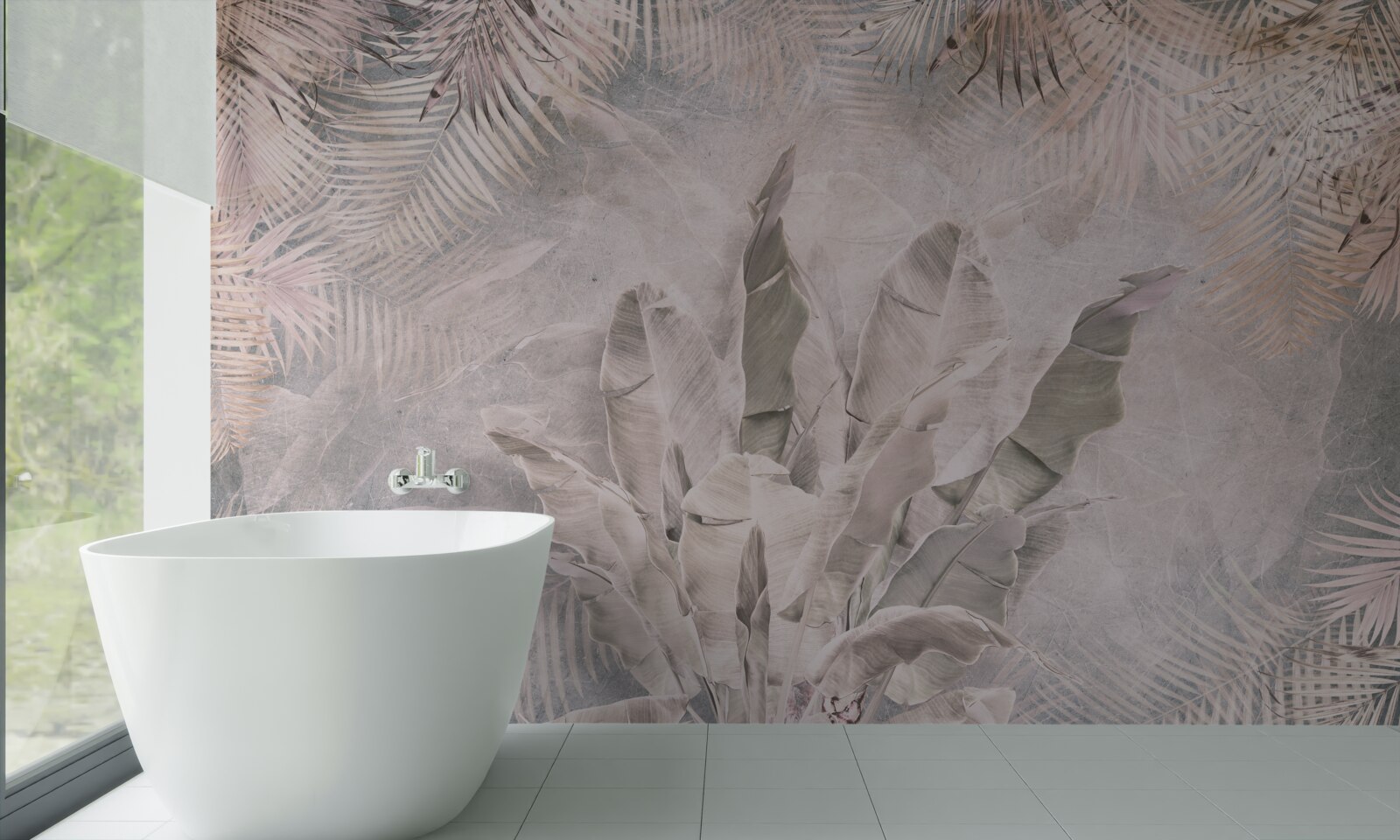 Фотошпалери тропічна композиція листя