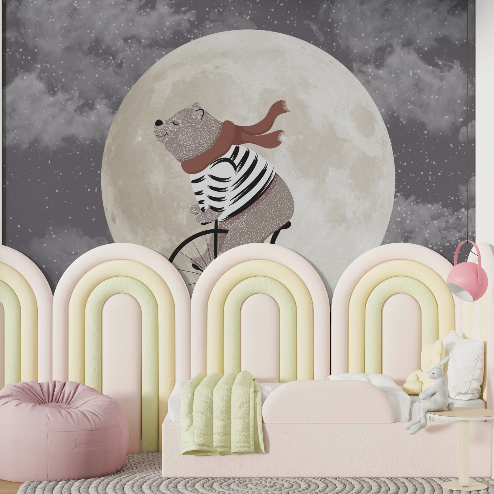 Фотошпалери циркова панда на велосипеді