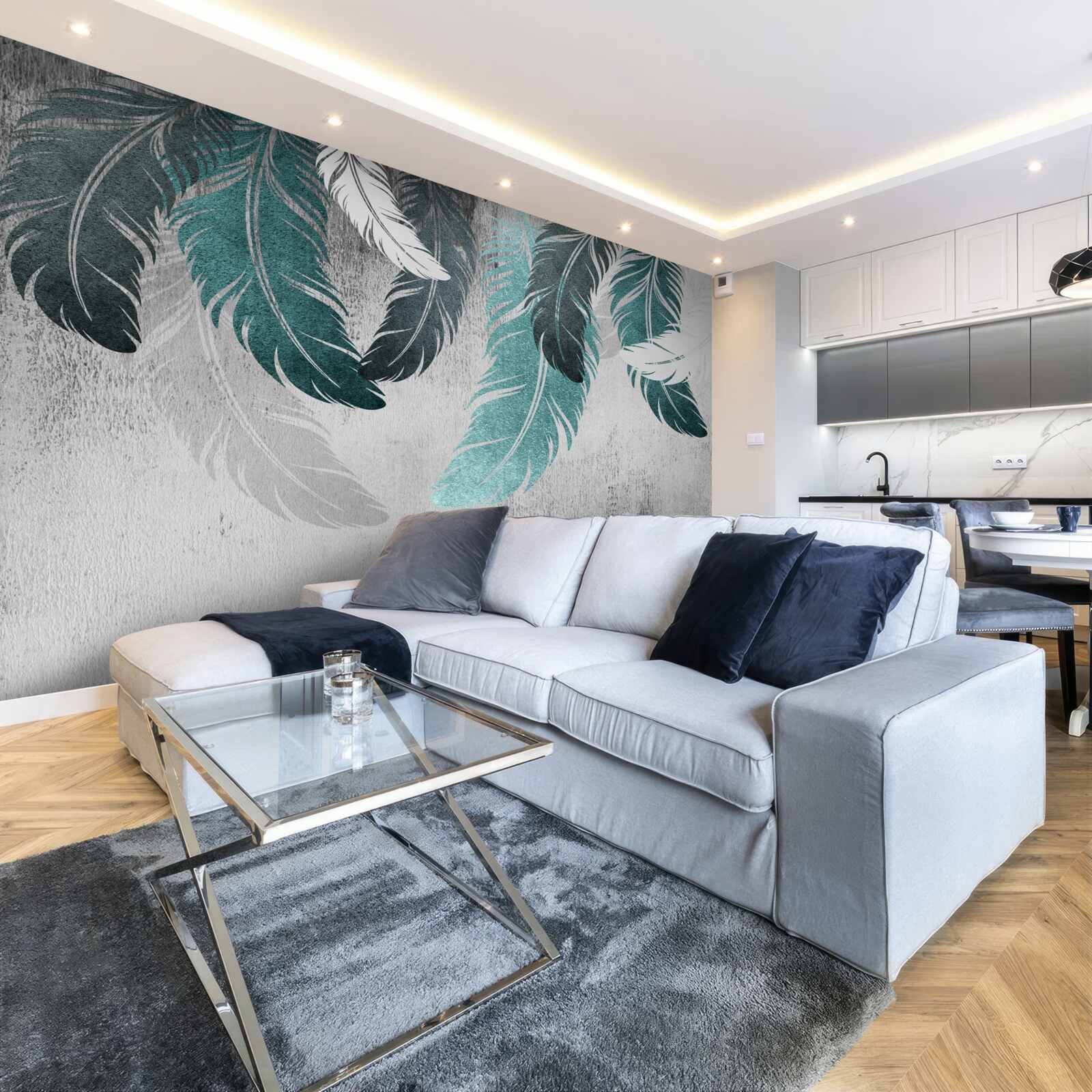 Фотошпалери опадає велике перисте листя