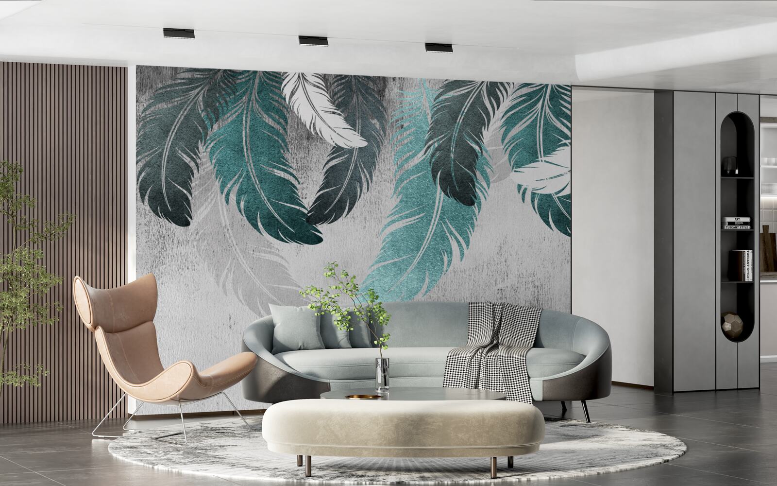 Фотошпалери опадає велике перисте листя