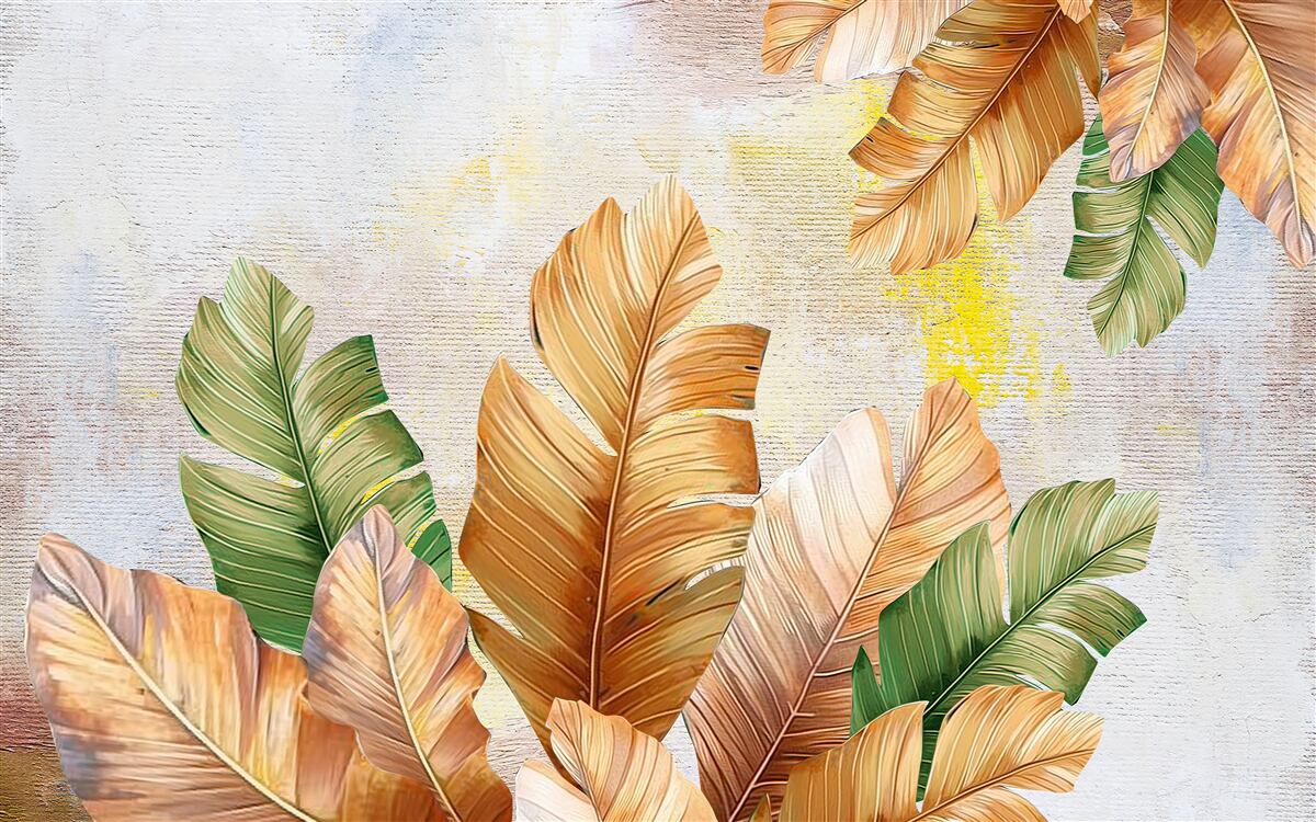 Фотошпалери восени листя схоже на пір'я