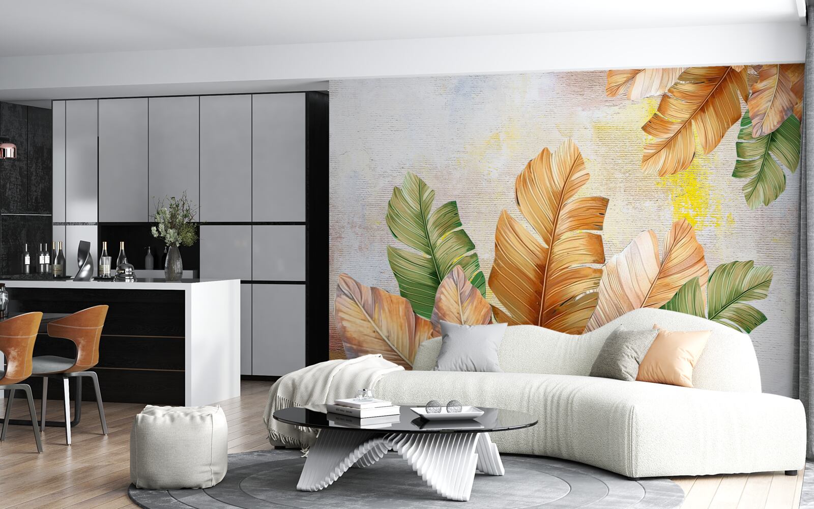 Фотошпалери восени листя схоже на пір'я