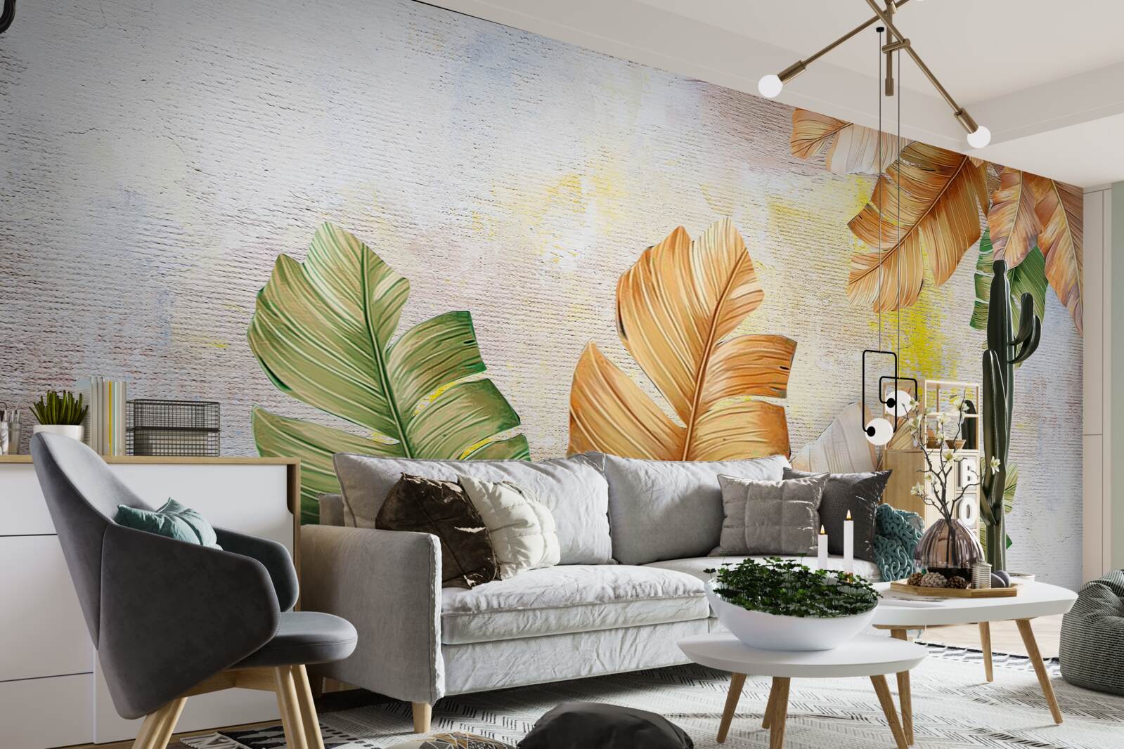 Фотошпалери восени листя схоже на пір'я