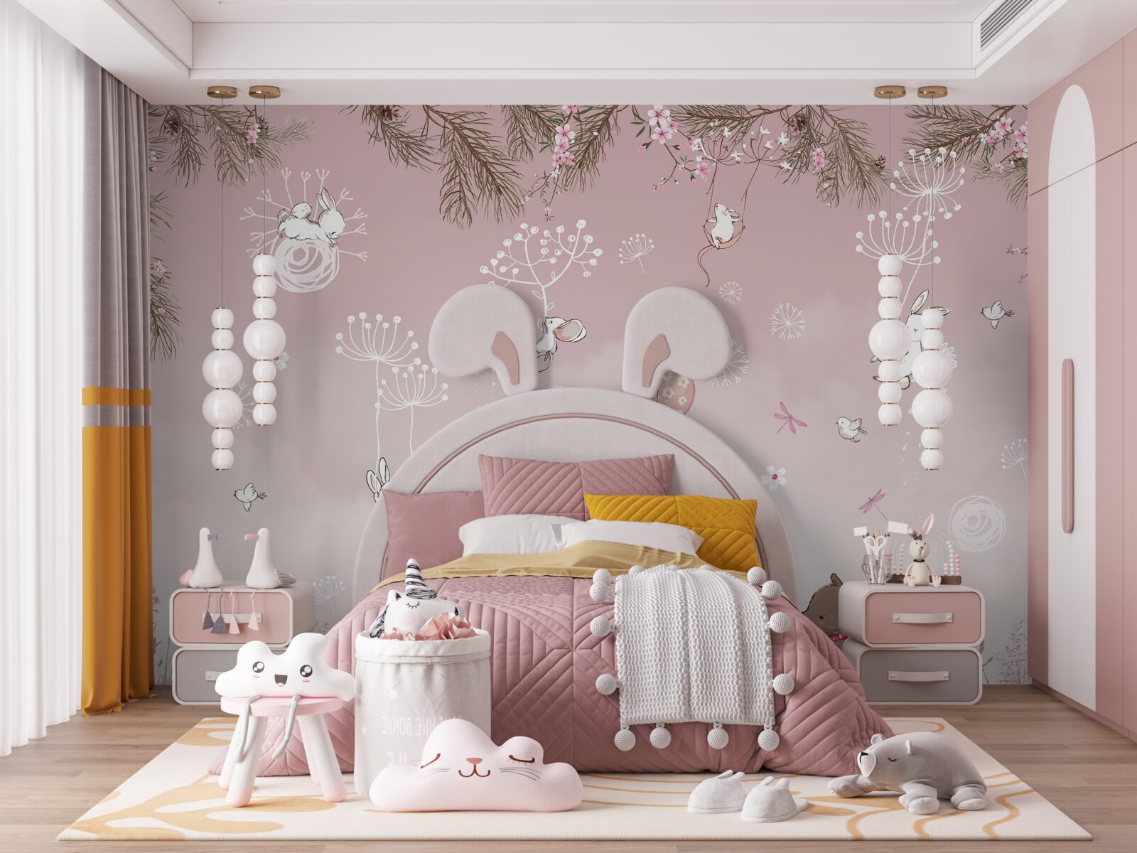 Фотошпалери два ведмедя серед трави