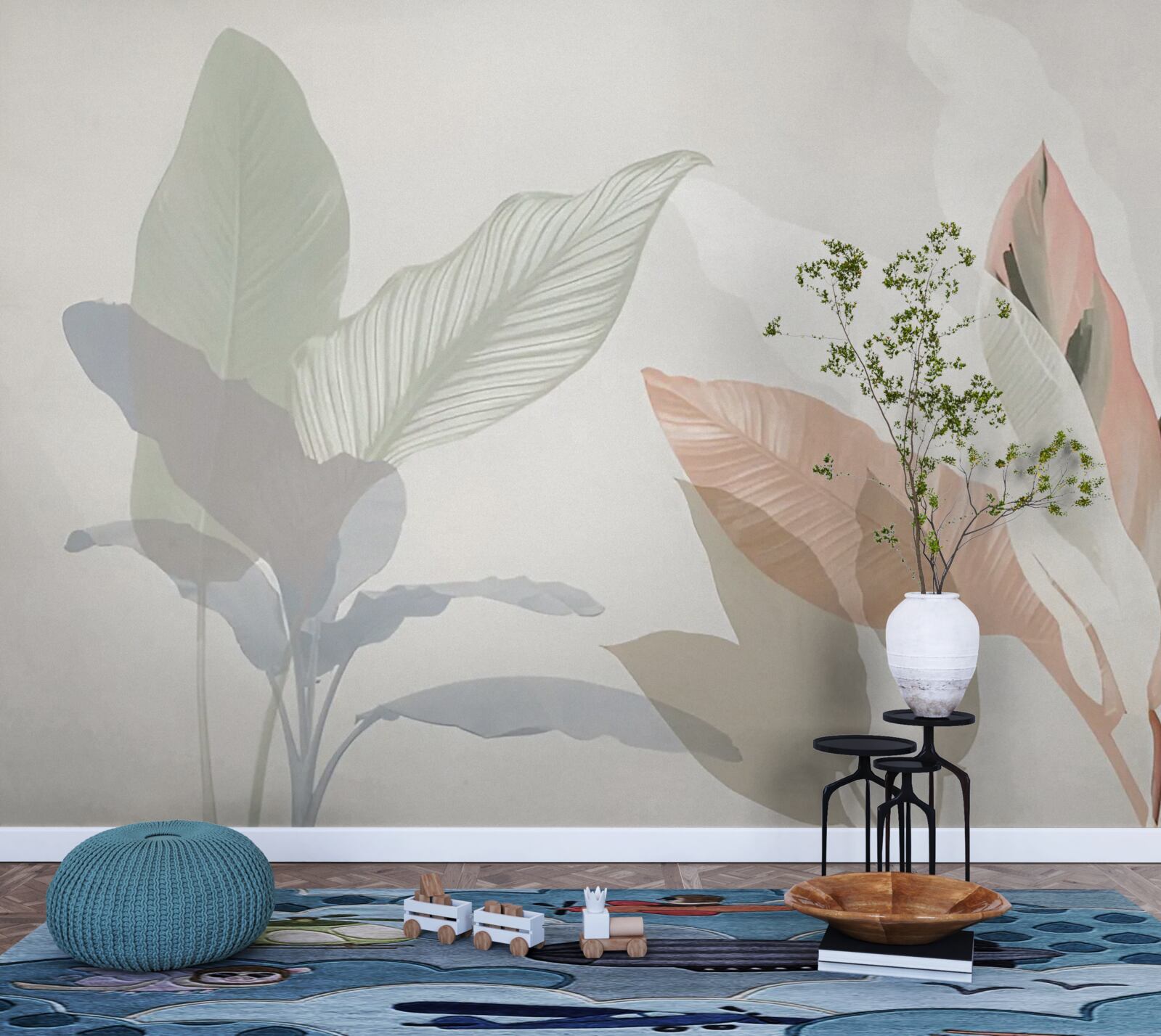 Фотошпалери велике пальмове листя