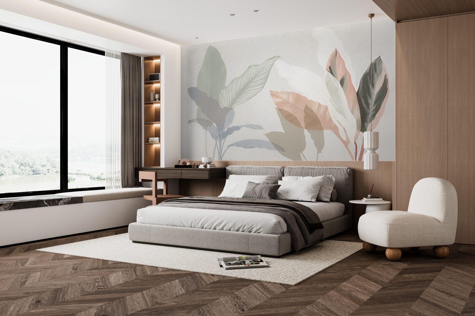 Фотошпалери велике пальмове листя