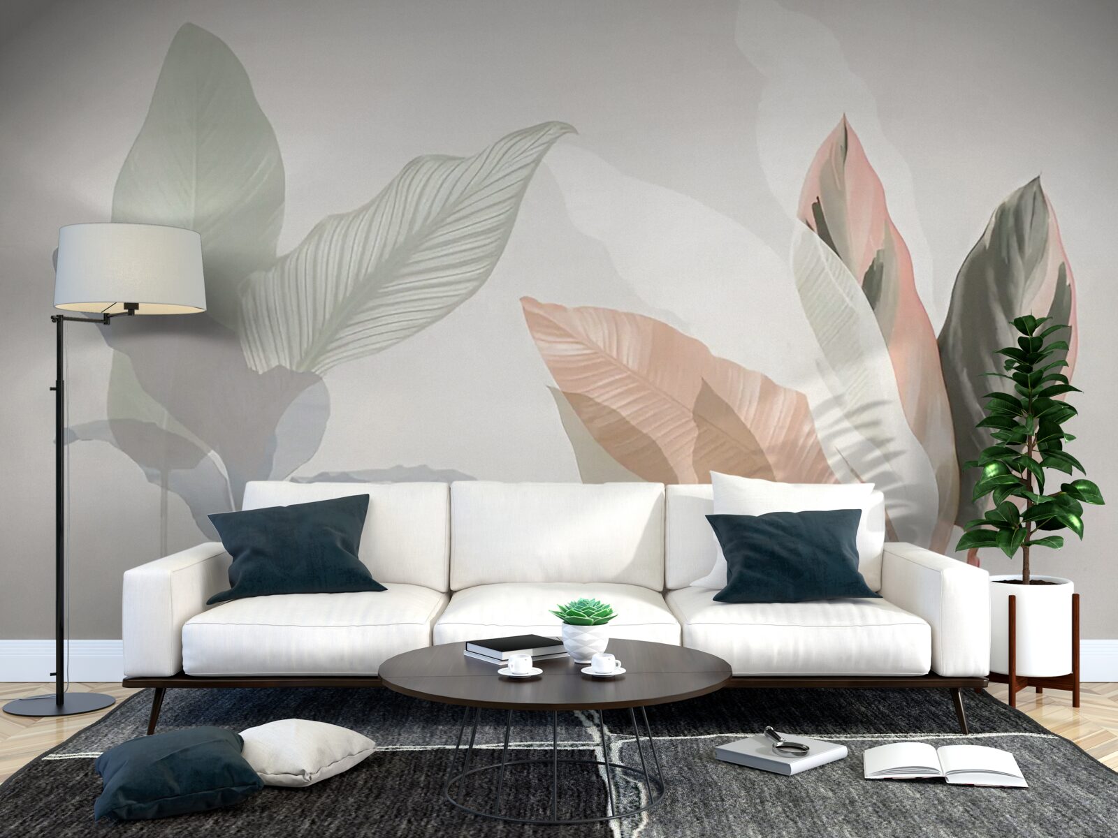 Фотошпалери велике пальмове листя