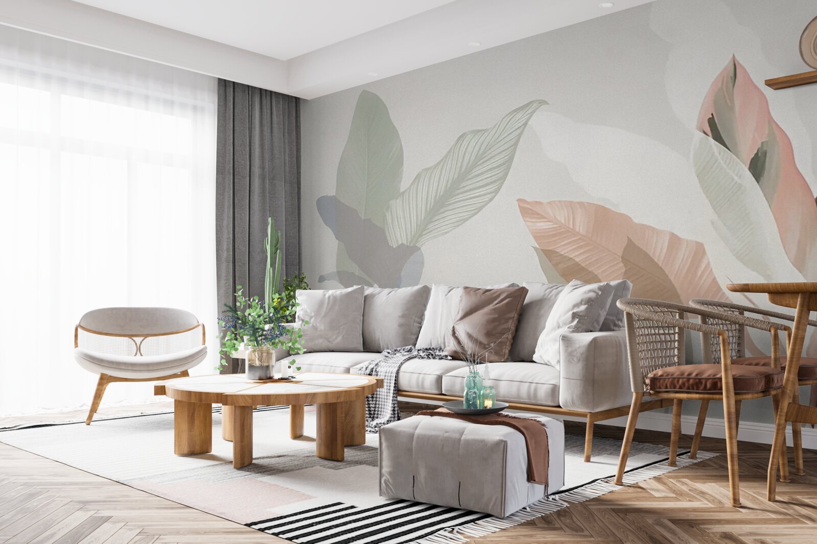 Фотошпалери велике пальмове листя