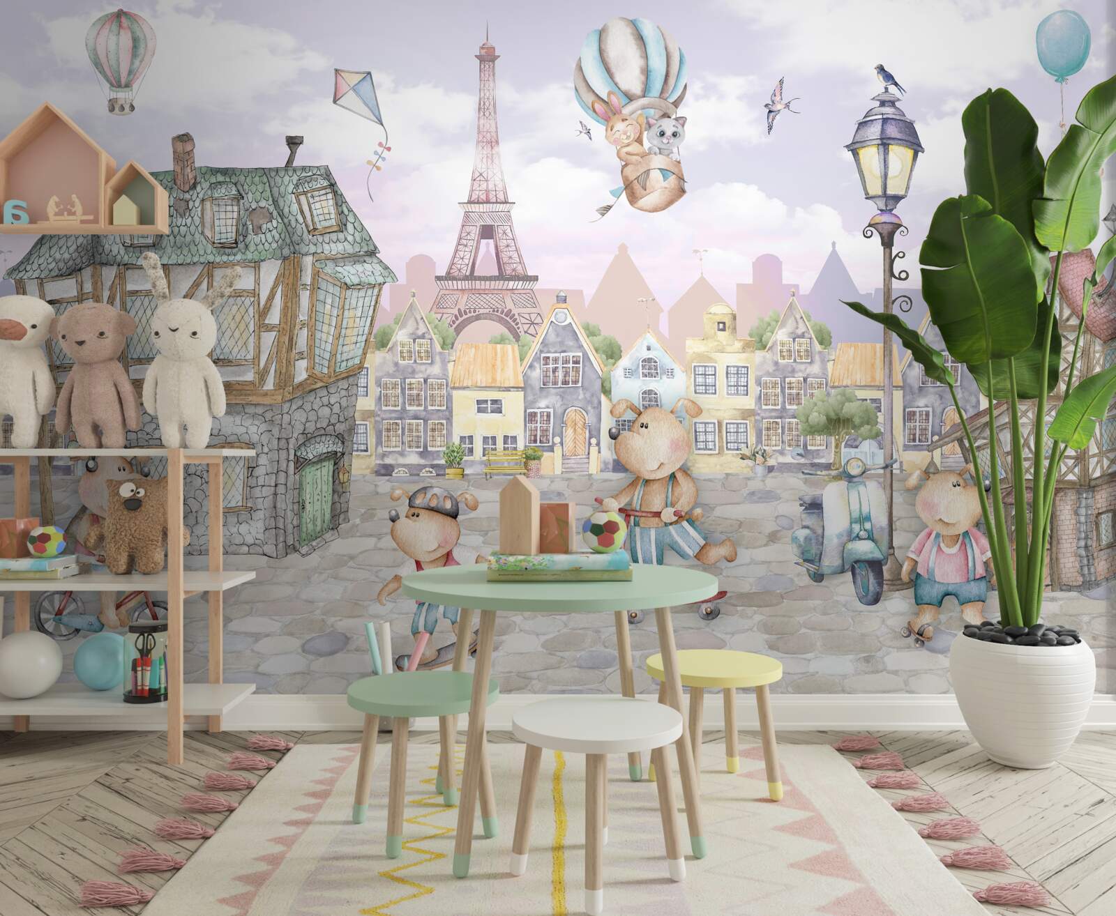 Фотошпалери місто тварин