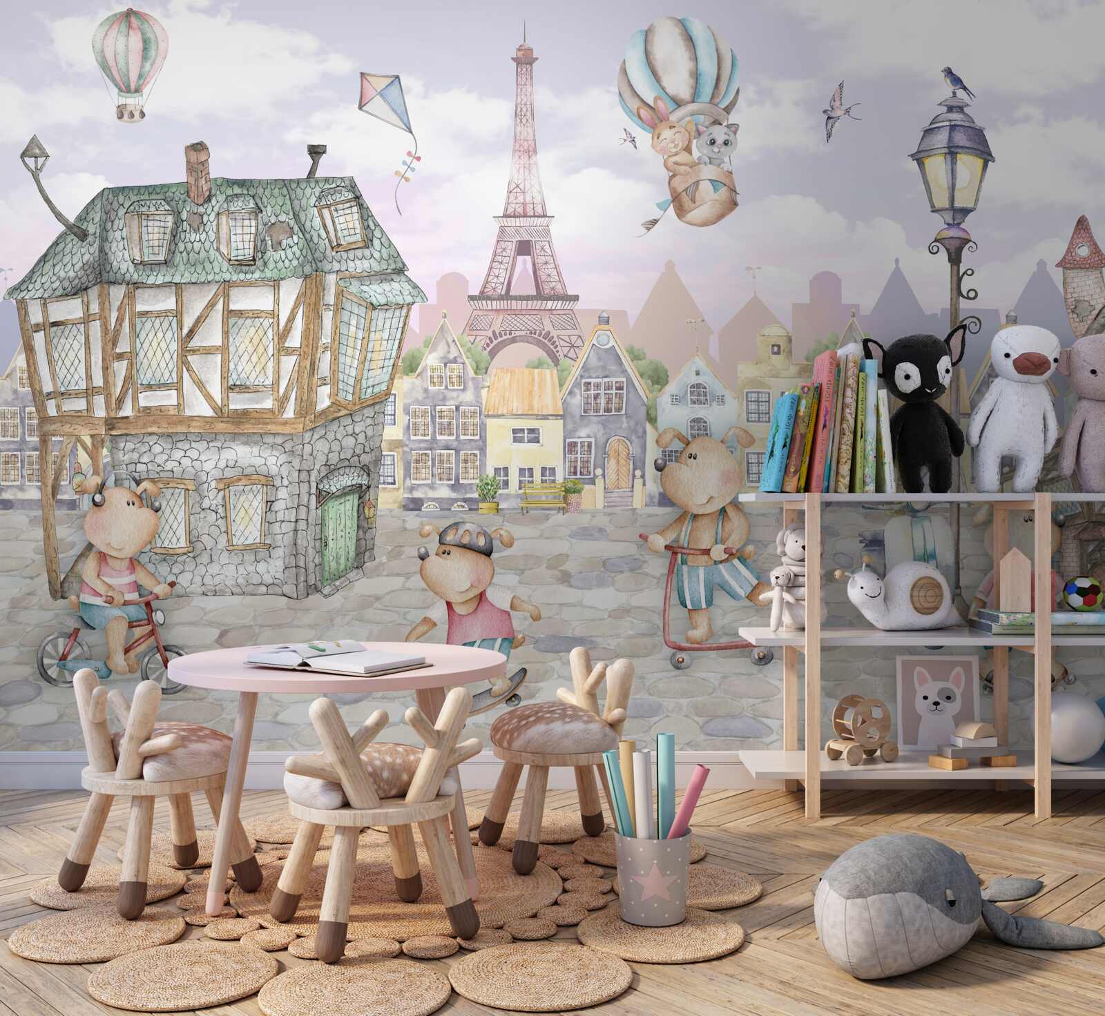 Фотошпалери місто тварин