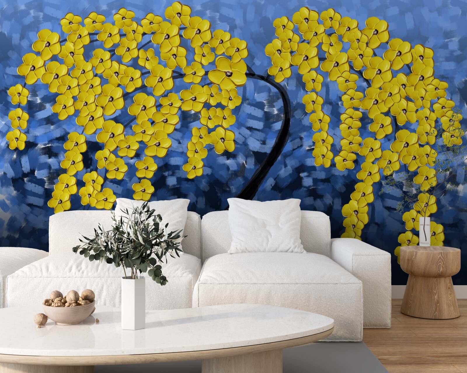 Фотошпалери дерево під час осінньої бурі