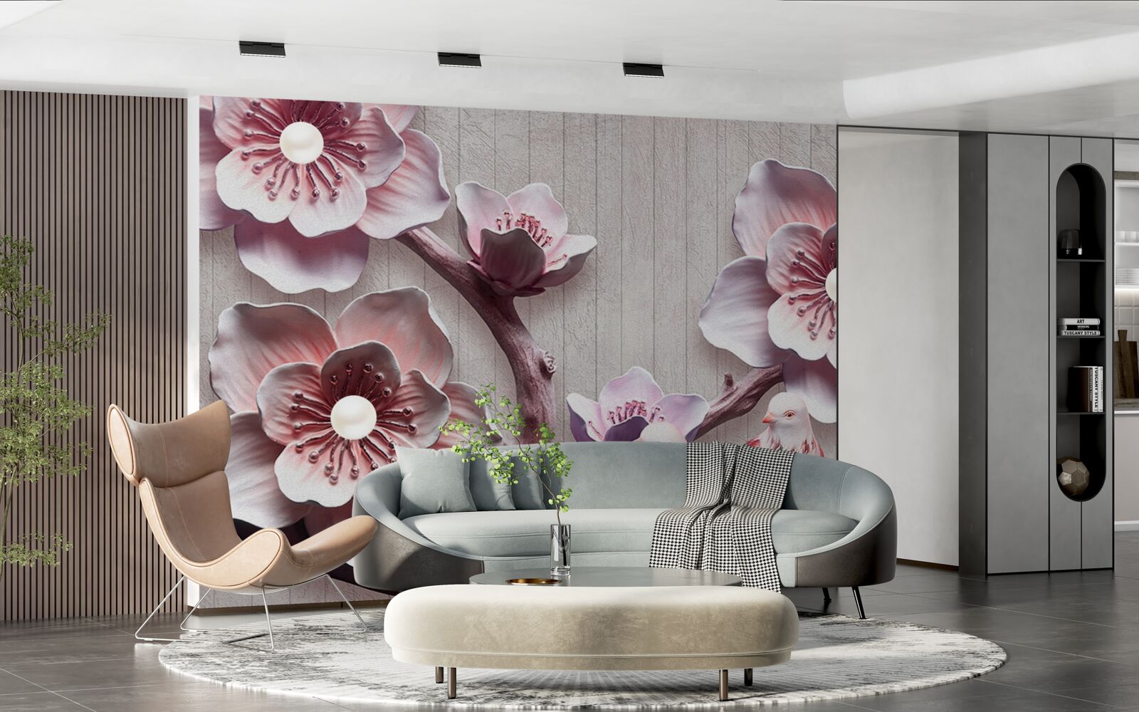 Фотошпалери ніжно-рожеві вишневі бутони